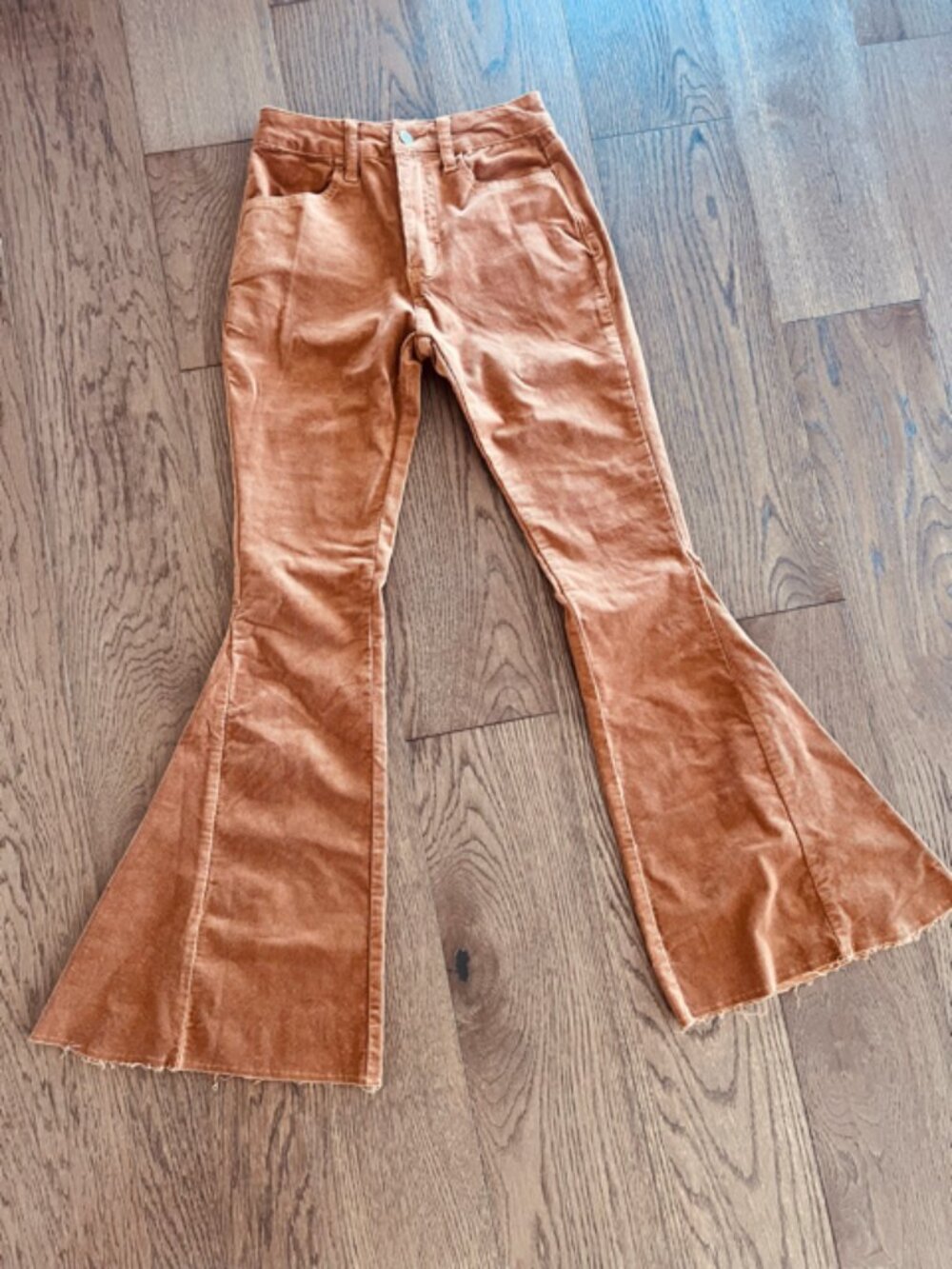 Wisteria Lane Rust Corduroy Bell Bottom Pants 70s Boho Small